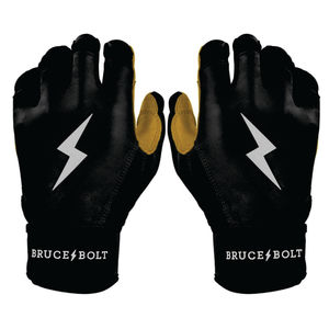ถุงมือตีเบสบอลหนังแท้ Bruce Bolt คุณภาพสูง สีสันปรับแต่งได้ โลโก้ Black Lightning บุฟองน้ำอย่างดี ปรับแต่งได้ ใช้ได้ทั้งชายและหญิง - Product Image 1