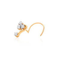 Zota Jewel Cincin Hidung Emas Rose 18K Wanita Berlian Alami Potongan Brilian Perhiasan Tindik Hidung Mewah Untuk Sehari-hari Religius