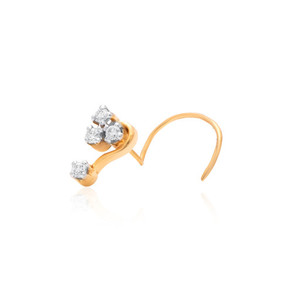 แหวนจมูกทองคำแท้ 18K สีโรสโกลด์สำหรับผู้หญิง ประดับเพชรธรรมชาติทรงกลม หรูหรา เหมาะสำหรับใส่ในวันครบรอบ โอกาสพิเศษ หรือใส่ทุกวัน เป็นของขวัญ - Product Image 2
