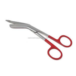Tijeras para Vendajes Lister Reutilizables de 5.5 Pulgadas, Rojas, de Acero Inoxidable, Instrumentos Quirúrgicos, Juego de Instrumentos, Certificación CE ISO, OEM ODM - Product Image 4