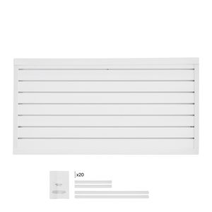 Panneau mural à lattes en PVC blanc 2 x 4 pieds, facile à installer, design modulaire, rangement mural à lattes réglable - Product Image 1