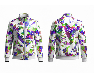 Veste bomber sublimée à fermeture éclair intégrale, vêtements de course et de fitness, chaude, respirante, séchage rapide |   Tailles Hommes Femmes Jeunes - Product Image 6