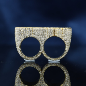 Hip Hop Engagement & Wedding Moissanite <b>Ring</b> <b>Men</b> 925 <b>Silver</b> 18k Gold Plated Lucky Number Iced Out VVS Green Baguette Cut Custom - Product Image 6