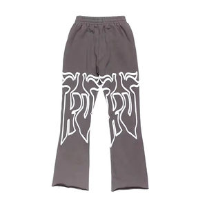 Breathable Custom Logo <b>Mens</b> <b>Flare</b> <b>Trousers</b> Hot Selling 100% Cotton Fabric <b>Flare</b> <b>Trousers</b> for <b>Men</b> Casual Wear Joggers - Product Image 1