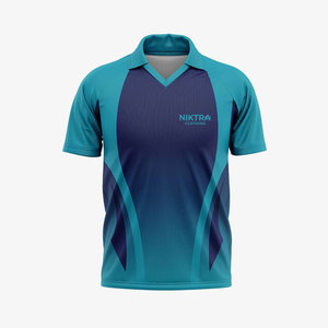 Maillot de cricket en polyester respirant, à séchage rapide, écologique, haute performance, à manches courtes, uniforme d'équipe personnalisé, vêtements de sport pour hommes - Product Image 1