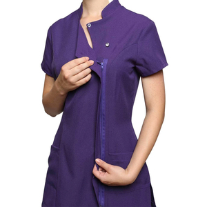 Beautician <b>Tunic</b> Customized Women's Salon Uniform Comfortable Polyester Cotton Spandex <b>Tunic</b> <b>for</b> SPA <b>Beauty</b> Doctor Nurse Office - Product Image 3