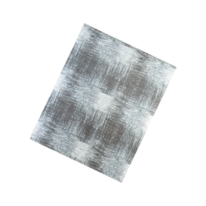 Tapis rectangulaire en laine et soie de bambou noué à la main, non teint, blanc et gris anthracite, tapis de sol haut de gamme fait main et tissé à la main - Product Image 4