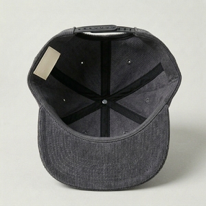 Casquette Snapback en Corduroy à 6 Panneaux Personnalisée avec Broderie, Qualité Streetwear, OEM, Marque Privée - Product Image 3