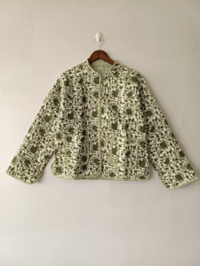 <b>Ladies</b> Reversible Floral Printed 100% Cotton Bomber <b>Jacket</b> - Product Image 1
