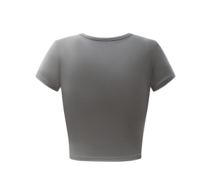 T-shirt court tendance pour femme, personnalisable (logo/couleurs), en nylon/coton léger – Nouvelle collection, prix compétitif, vente chaude - Product Image 5