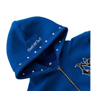 Sudadera con capucha oversize de felpa francesa con hombros caídos y media cremallera, estilo streetwear, para gimnasio, personalizada OEM ODM para hombre - Product Image 4