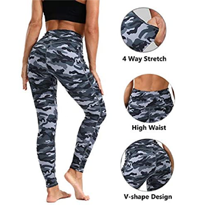 Compression High Waist Women's Yoga Pant Workout Camo <b>Leggings</b> <b>With</b> <b>Pocket</b> Scrunch Butt Lifting Gym Set Wear Tights For Woman - Product Image 5