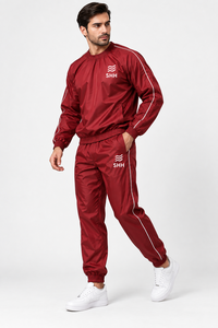 Custom <b>Men</b>’s Sauna <b>Suit</b> Sweat Training Tracksuit <b>Waterproof</b> Weight Loss Workout Pullover Jacket Pants Set OEM Fitness Wear - Product Image 3
