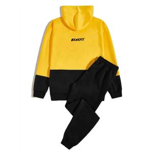 Custom Logo Hoodies <b>Men</b> Polyester Tech <b>Fleece</b> Two Pieces Sportswear Jogger Tracksuit <b>Men's</b> Wholesale Sweatsuit - Product Image 2