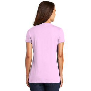 T-shirt décontracté blanc pour femme à col en V profond, 100 % coton biologique de luxe tricoté, écologique, service OEM 2026 - Product Image 2