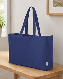Sac fourre-tout utilitaire en polycoton recyclé avec poche intérieure, logo personnalisé, sac de shopping promotionnel, vente en gros, fabricant OEM ODM en vrac - Product Image 6