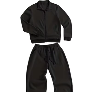 Men's Loose-Fitting Casual Sports Suits 2-Piece Set Sweatshirt Sweatpants 100% Cotton Fleece Quick Dry Winter Sportswear Solid - Product Image 1