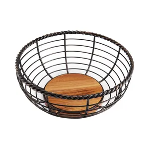 Panier Organisateur Fait Main pour Rangement de Salon Haut de Gamme, Panier Métallique Fait Main de Luxe pour Accessoires Décoratifs d'Intérieur - Product Image 1