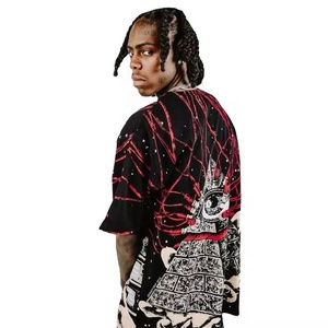 Vente en gros T-shirt surdimensionné 100% coton personnalisé Street Style T-shirt à manches courtes avec graphique sérigraphié pour hommes - Product Image 6