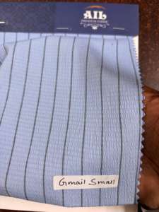 Tissu de chemise en seersucker 100 % polyester à rayures, respirant et à séchage rapide, pour l'exportation (vente en gros) - Product Image 4