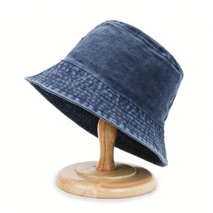 Sombrero de Pescador de Mezclilla de Color Sólido, Unisex, Casual, Protección Solar, para Primavera/Verano, Uso en Exteriores, 56-58CM - Product Image 3