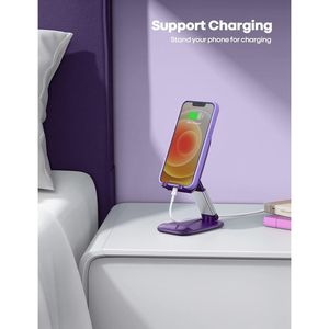 Support de téléphone portable violet foncé pour bureau – Accessoire de bureau indispensable pour iPhone 17 15 – Excellent cadeau - Product Image 2