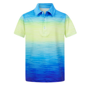 Camisetas de polo de golf transpirables para uso en exteriores para niños y niñas, tela ligera y elástica, para sesiones de práctica, ropa de club - Product Image 5