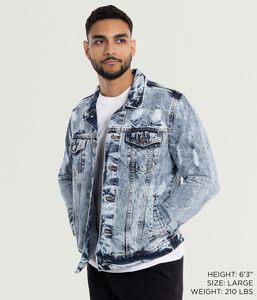 Chaqueta Vaquera de Corte Holgado para Hombre – Chaqueta de Mezclilla Premium Cómoda para Hombre, Ideal para Uso Casual, Viajes y Ropa Urbana Moderna - Product Image 1