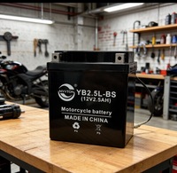 Batterie de moto AGM YB2.5L-BS 12V 2.5Ah, haute puissance de démarrage, sans entretien