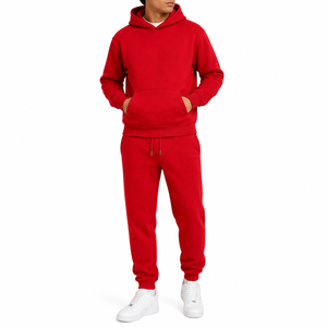 Ensemble de survêtement oversize en coton, pantalon de jogging ample, ensemble de survêtement en molleton personnalisé pour homme - Product Image 1