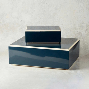 Handcrafted Lacquer Box with Lid Minimalist Decorative Storage Organizer for Jewelry Accessories <b>Vanity</b> Desk and Office Home - Product Image 2