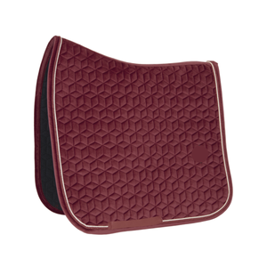 Tapis de selle de dressage en velours personnalisé, matelassé 3D en losanges, prix usine - Product Image 1