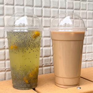 KEIFU Couvercle de tasse bombé transparent anti-déversement à ouverture facile 95 mm en plastique PET TW pour bubble tea et boissons - Product Image 6