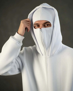 Sweat à capuche personnalisé de haute qualité avec broderie, fermeture éclair, en polaire coupe-vent pour l'hiver - Product Image 5