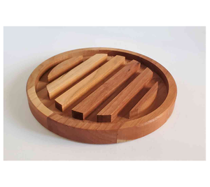 Sous-verre en bois, dessous de plat carré en bois, antidérapant, moderne, pour la maison et la restauration - Product Image 4