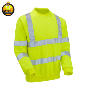 Custom Logo Construction Working Long Sleeve <b>Sweatshirts</b> <b>Work</b> Wear Hi Vis <b>Sweatshirt</b> Hoodie With Reflective Tape - Product Image 5