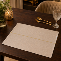 Ensemble de sets de table rayés |   Collection de sets de table élégants |   Napperons de table de cuisine résistants à la chaleur et lavables pour la maison