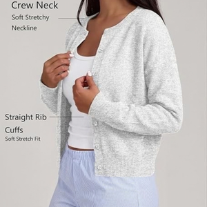 Legends Crown <b>women</b> <b>Cropped</b> <b>Cardigan</b> Sweaters for <b>Women</b> Fall Fashion Clothes 2026-2027 - Product Image 3