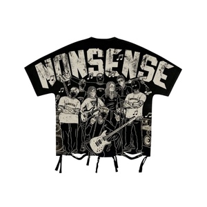 เสื้อยืดพิมพ์ลายวินเทจแขนสั้นทรงโอเวอร์ไซส์ ผ้าฝ้าย 100% สำหรับผู้ชายและผู้หญิง  ถักแบบพิเศษ  ใส่สบาย  เป็นมิตรกับสิ่งแวดล้อม สไตล์ไฮสตรีท - Product Image 4