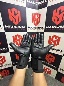ถุงมือตีเบสบอล MARGINAL หนังสีดำ รองรับข้อมือ ปิดด้วยตะขอและห่วง สำหรับผู้ใหญ่ทุกเพศ ใช้สำหรับฝึกซ้อม - Product Image 6