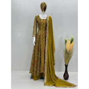 Conjunto de traje de fiesta para mujer de diseñador Top de corte elegante con Plazzo - Product Image 3