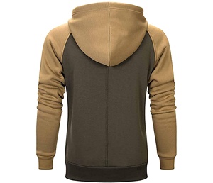Sweat à capuche pour homme de haute qualité, style streetwear hivernal, avec broderies et patchwork, coupe-cousue, color block personnalisé, pull-over, OEM ODM, marque privée - Product Image 3