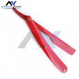 Best Price Custom Logo Eco-Friendly Straight Razors Classic <b>Plastic</b> Handle Manual Safety Shaver for Salons Throat-friendly - Product Image 6