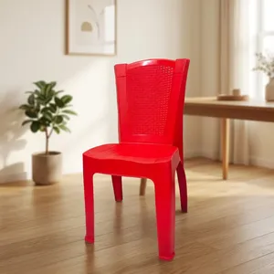 Chaise de salle à manger sans accoudoirs Nduro ANT5103, moderne, légère, durable, en plastique pur, empilable, avec pieds en métal, pour la maison, le restaurant, le café, l'hôtel - Product Image 3