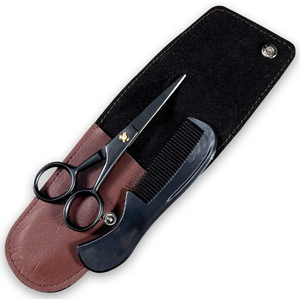 Tijeras de Afeitar Rectas Profesionales de 5 Pulgadas para Salón, Acero Inoxidable Japonés 4Cr13, 28 Dientes, Afiladas, para Diestros, con Funda de Cuero PU - Product Image 3