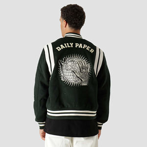 Chaqueta Varsity Personalizada con Logotipo para Hombre, Moda Urbana 2026, Mangas de Cuero, Chaqueta de Invierno - Product Image 2