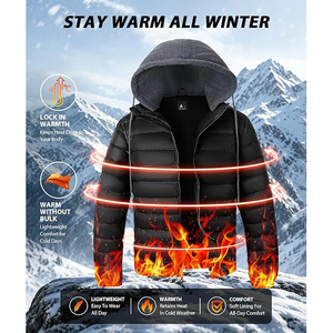 Veste matelassée légère et chaude avec capuche intégrée et fermeture éclair intégrale sur le devant pour femmes, idéale pour l'hiver - Product Image 4