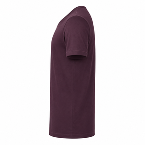 Camiseta Personalizada Color Morado Ciruela con Cuello en V para Hombre, Mezcla de Algodón, Manga Corta, Estilo Casual, Venta al Por Mayor - Product Image 6