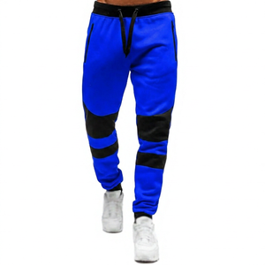Pantalon de survêtement mi-long léger pour homme, 100 % coton, coloris rouge et noir, taille élastique avec cordon de serrage, poches latérales, style décontracté - Product Image 5