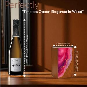 Urna funeraria artesanal de palisandro con resina rosa, caja de recuerdo para cenizas humanas, tamaño mediano 9x5.5 pulgadas. - Product Image 5